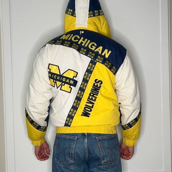 Vintage Michigan Wolverines Starter 90's Puffer XL